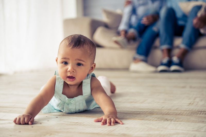 Baby crawling